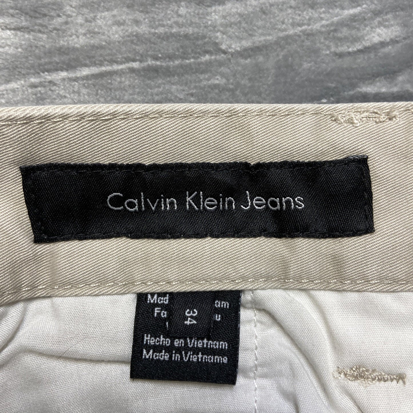 Calvin Klein Straight Chino Pants Men's Size 34 White Pants