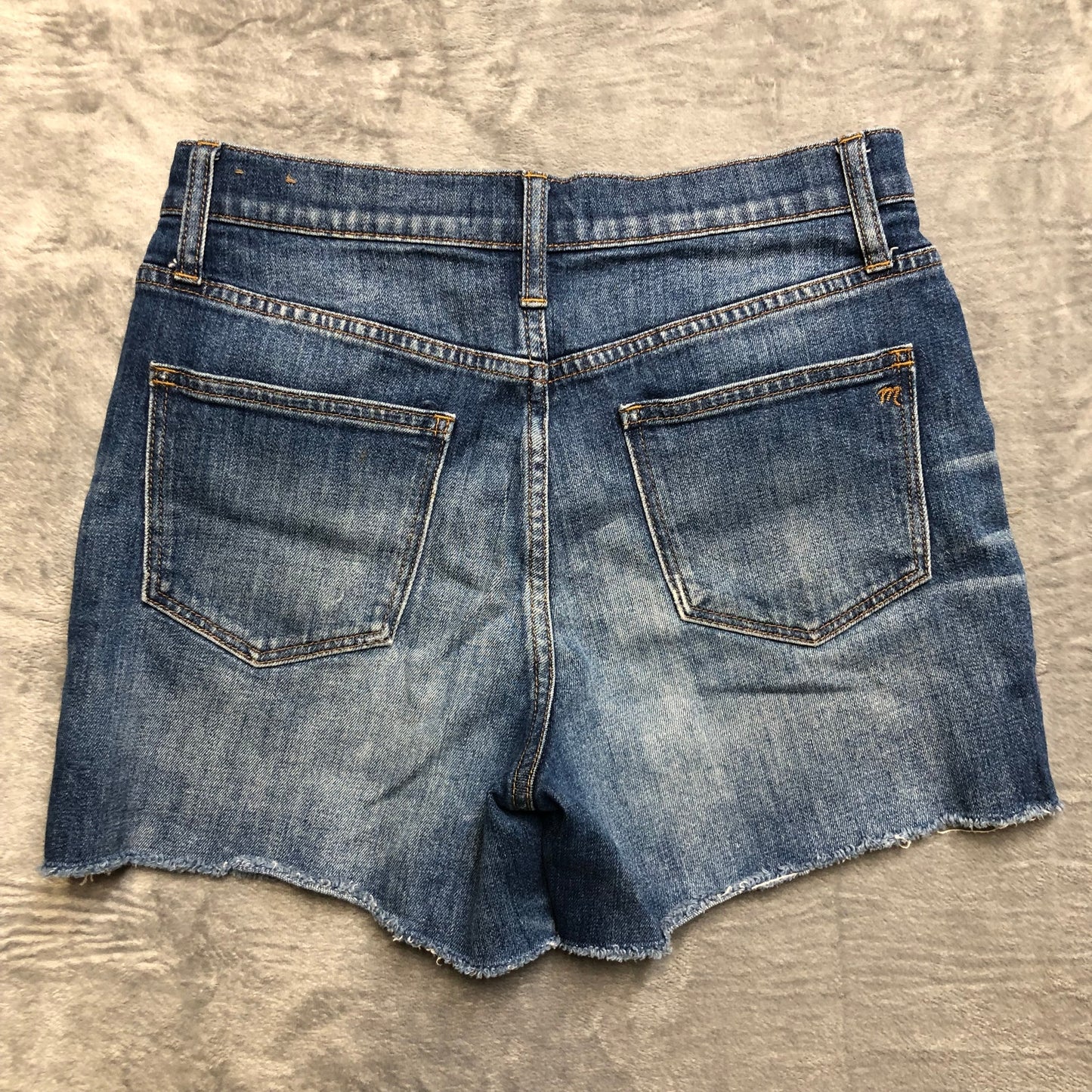 Madewell Cut Off High Rise Jean Shorts Women's Size 26 Blue Denim
