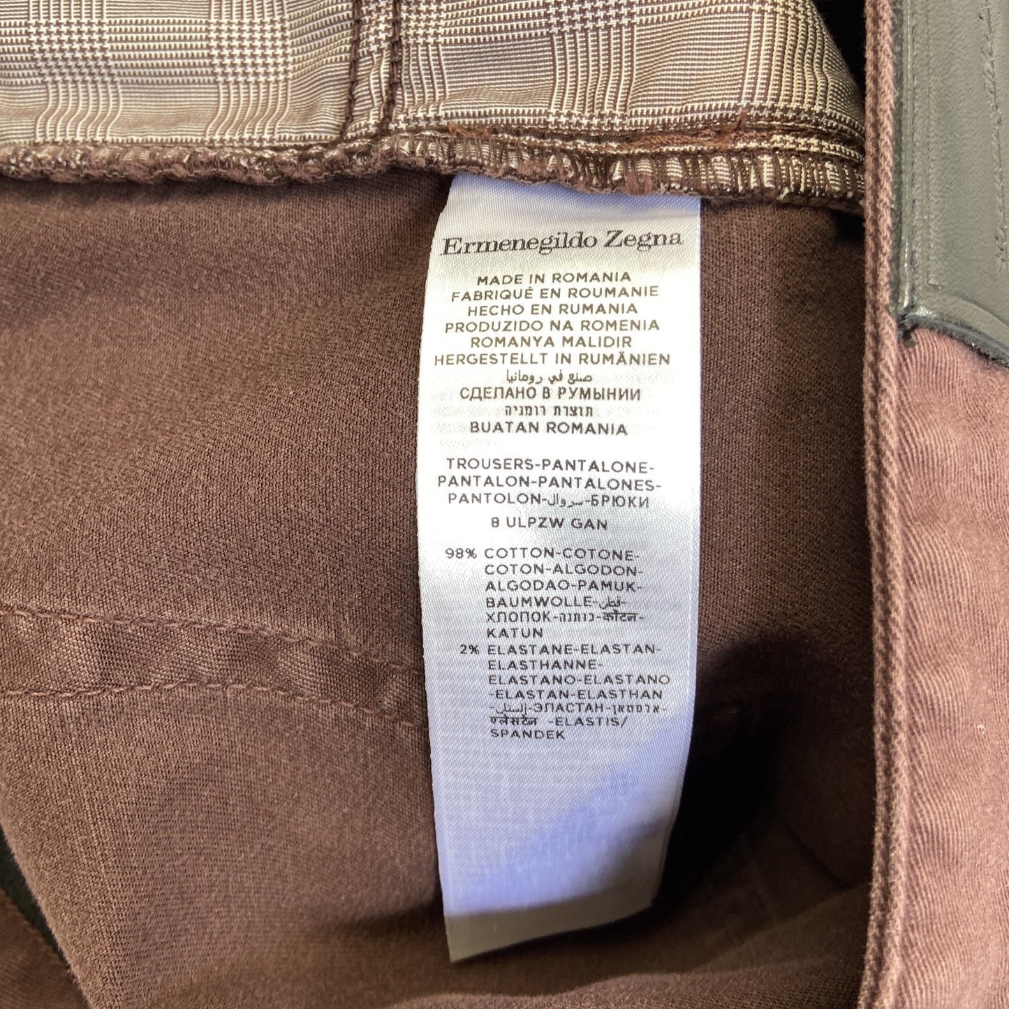 New Ermenegildo Zegna Straight Jeans Men's Size 40 Maroon Dark Red Purple