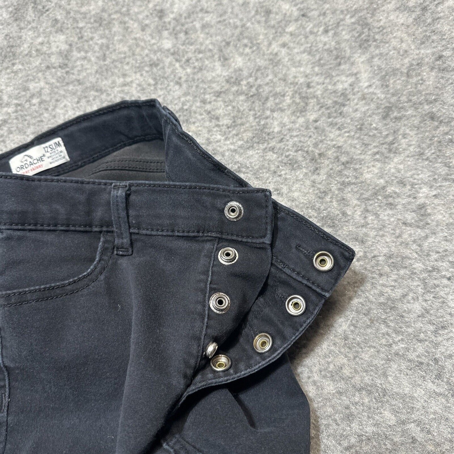 Jordache Youth Girls Super Skinny Jeans Size 12 Slim Black Denim