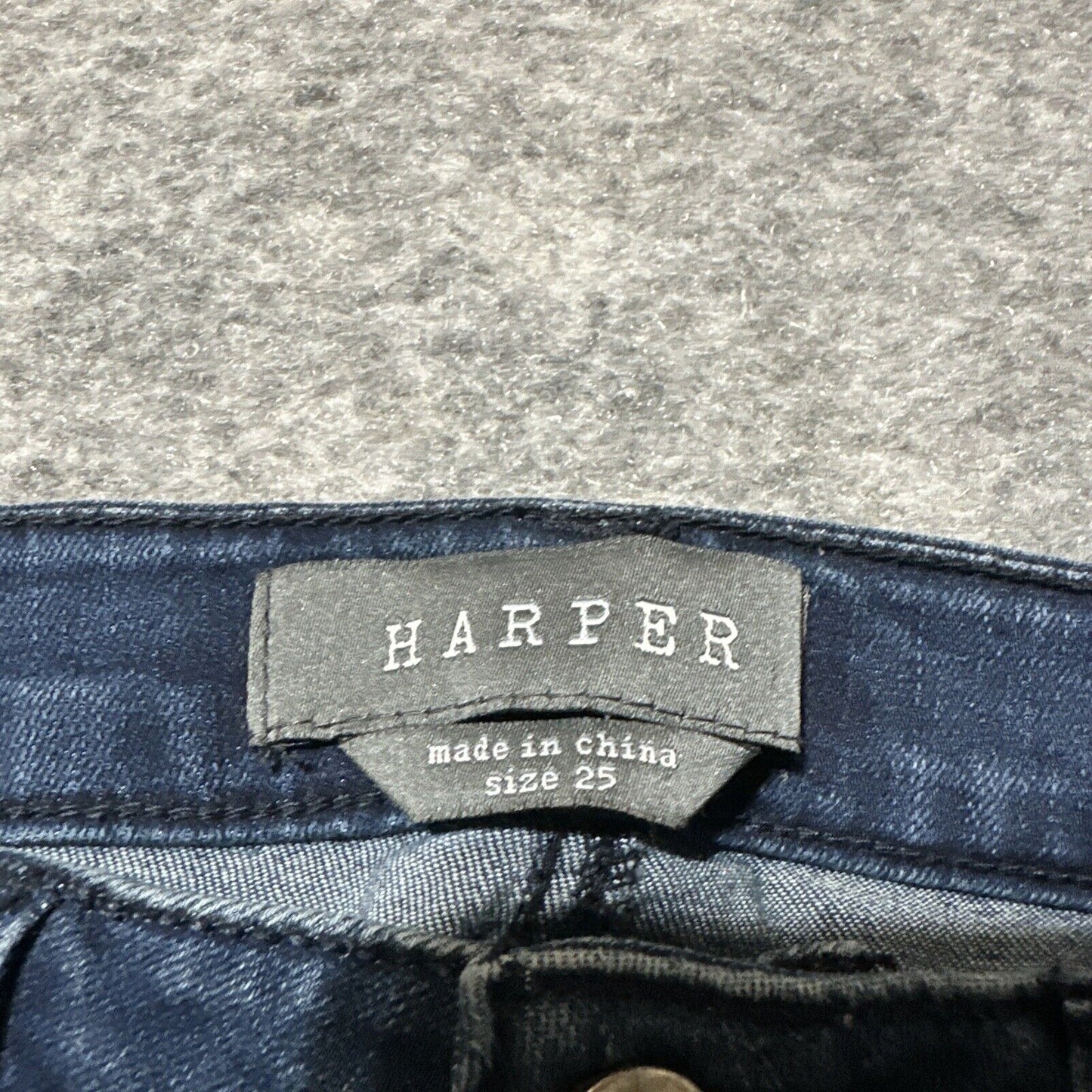 HARPER Women's Skinny Button Fly Jeans Size 25 Blue Dark Wash Denim