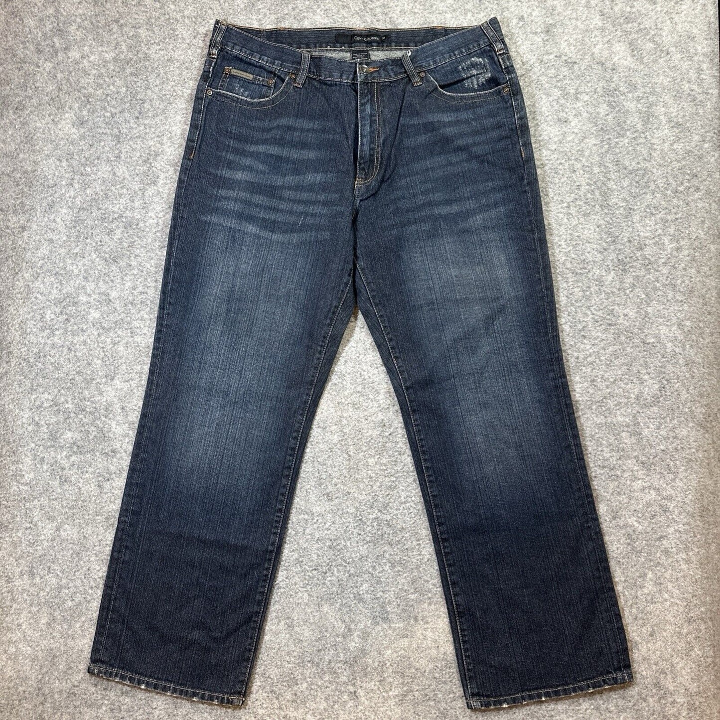 Calvin Klein Bootcut Jeans Men's Size 38x30 Dark Blue Denim