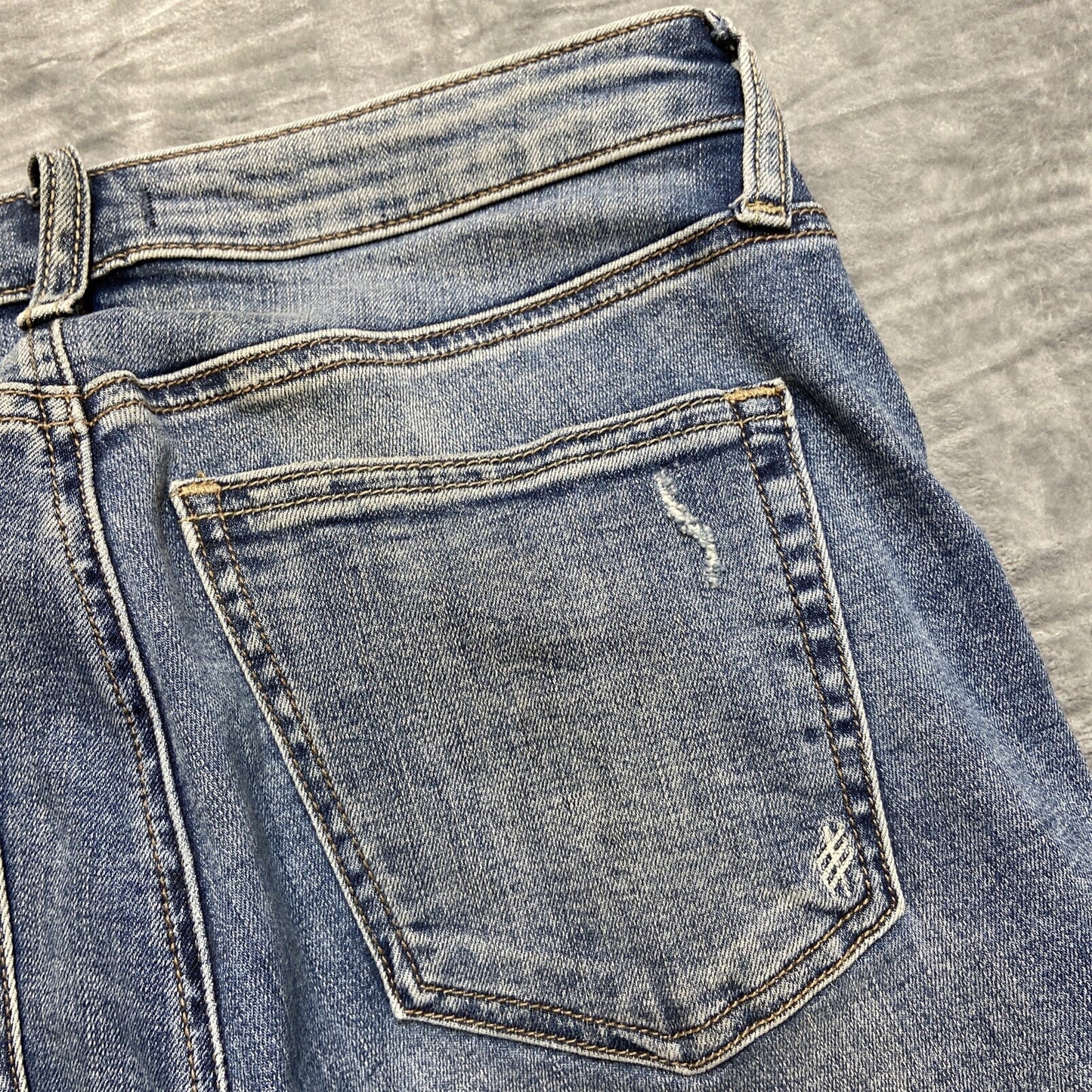 Silver Jeans Most Wanted Skinny Distressed Jeans Womens Size 28x29 Blue Denim
