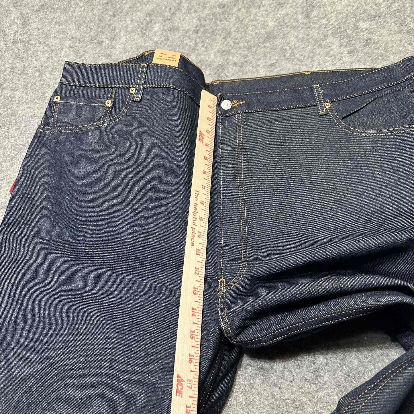 New Vintage Levis 501XX Shrink To Fit Men's Straight Jeans Size 48x32 Blue Dark