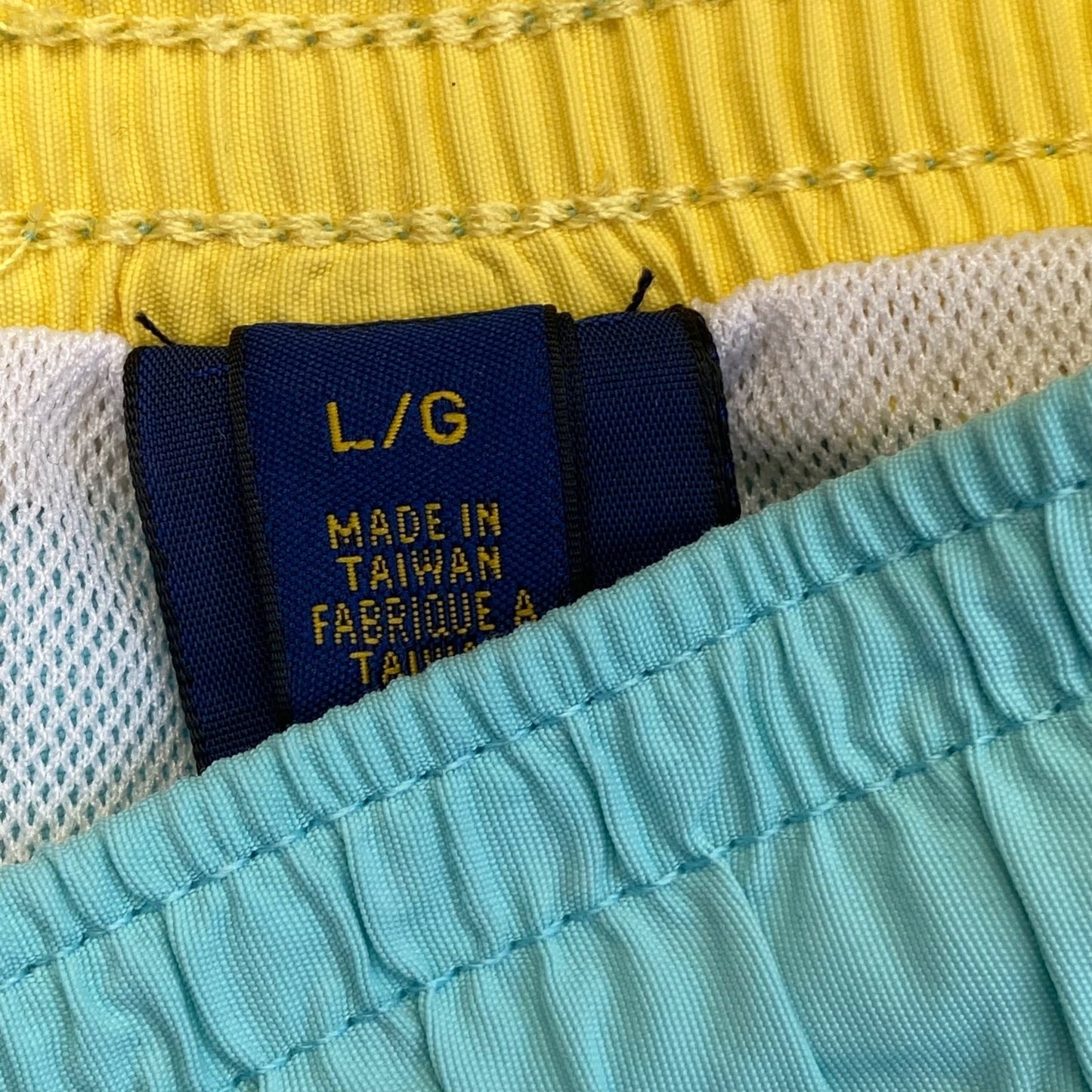 Polo Ralph Lauren Men's Swim Shorts Size L Light Blue Mesh Lined Swimwear