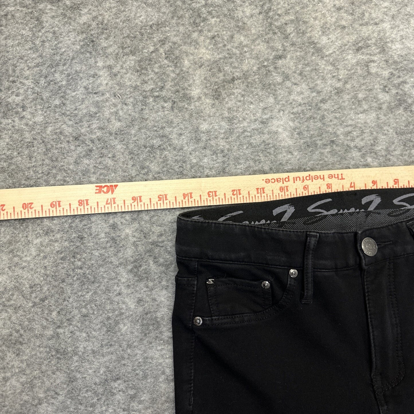 Seven 7 Brooks Knit Denim Leggings Women's Size 4 Black Stretch Denim Pants