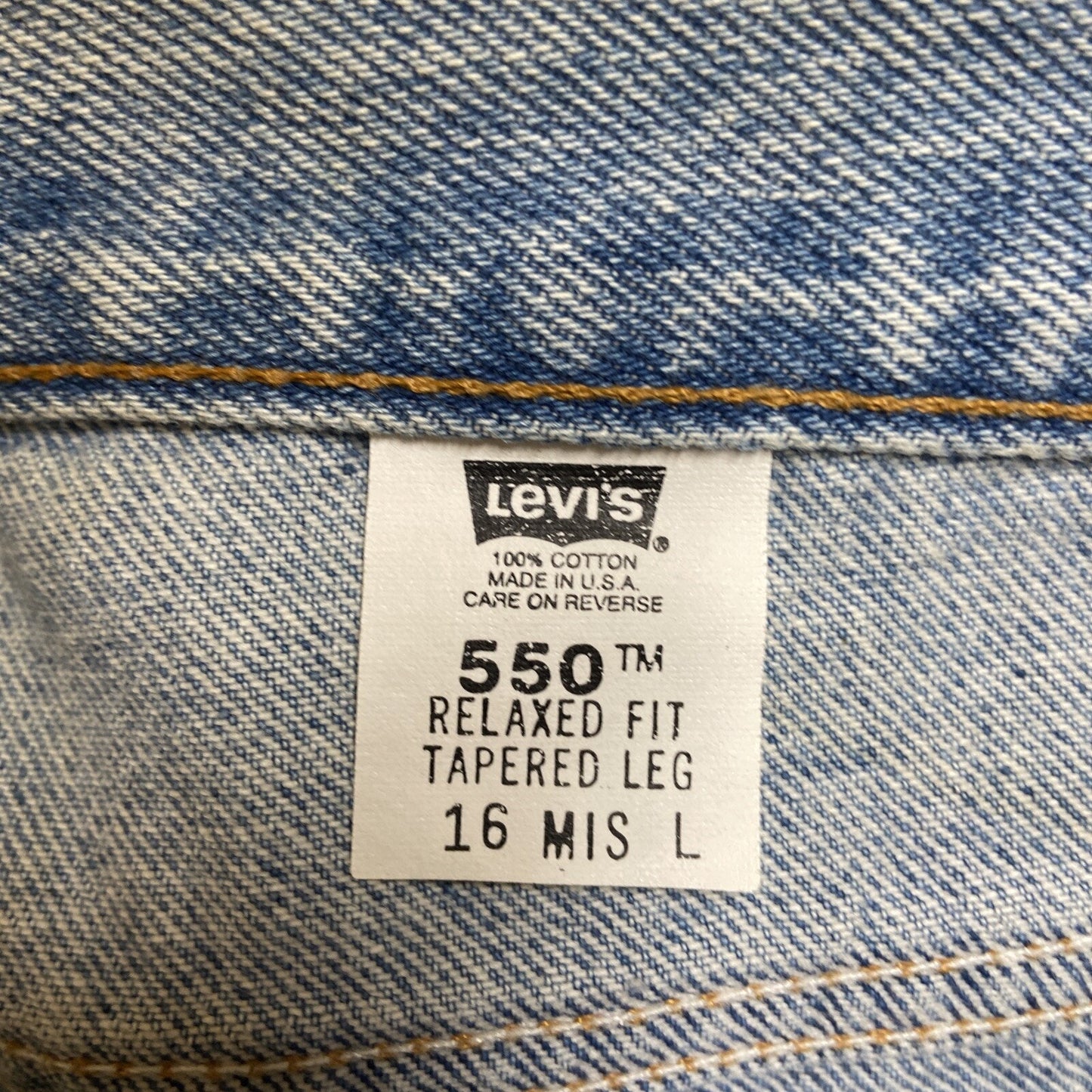 Vintage Levi's 550 Relaxed Fit Tapered Leg Jeans Women'sSize 16 Mis L Light Blue