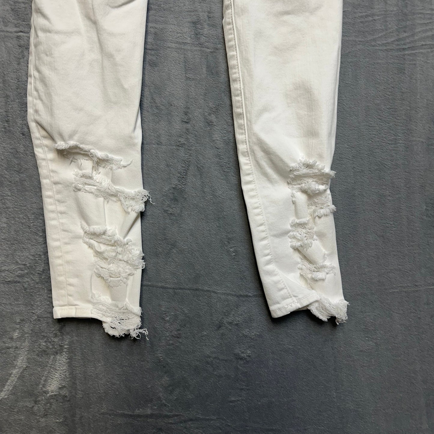 American Eagle Super Stretch X Jegging Crop Jeans Women 2 XLong White Distressed
