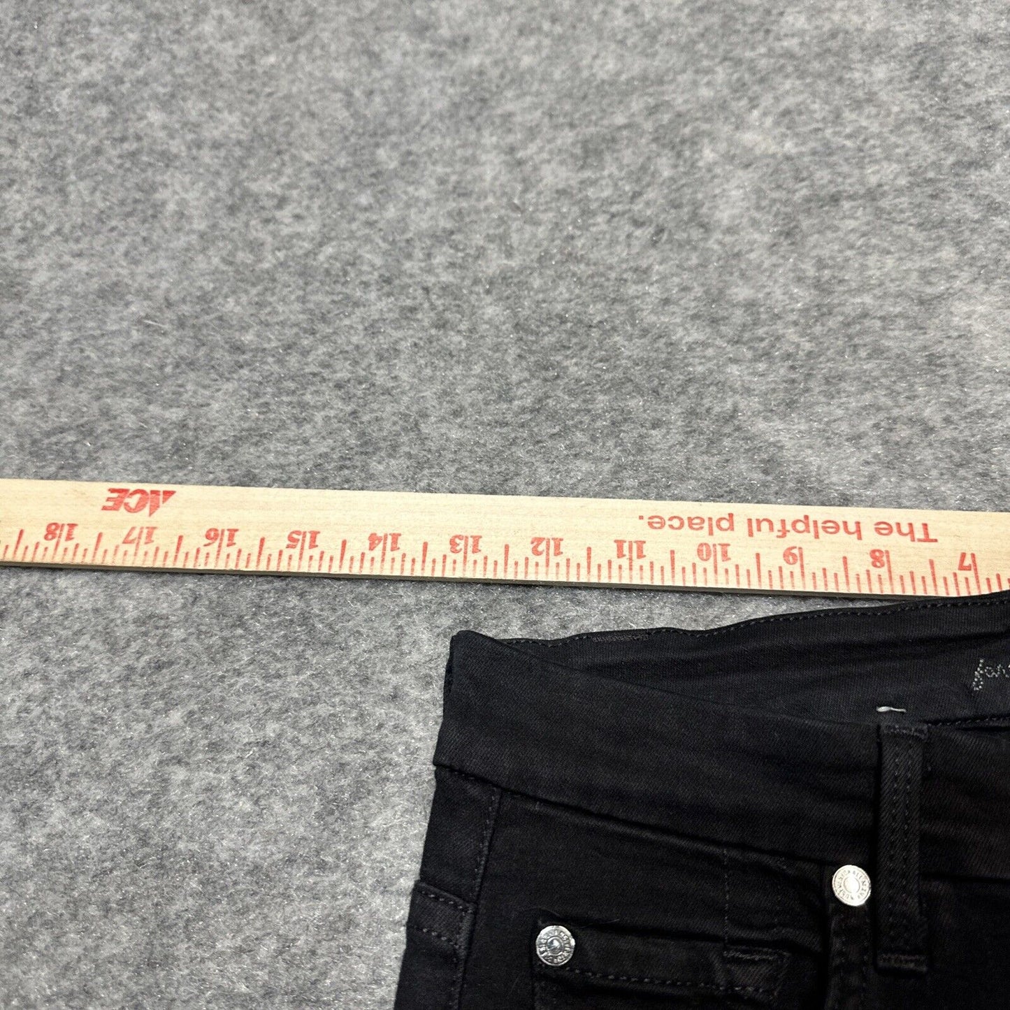 7 For All Mankind The High Waist Women's Skinny Jeans Size 27 Black Dark Wash