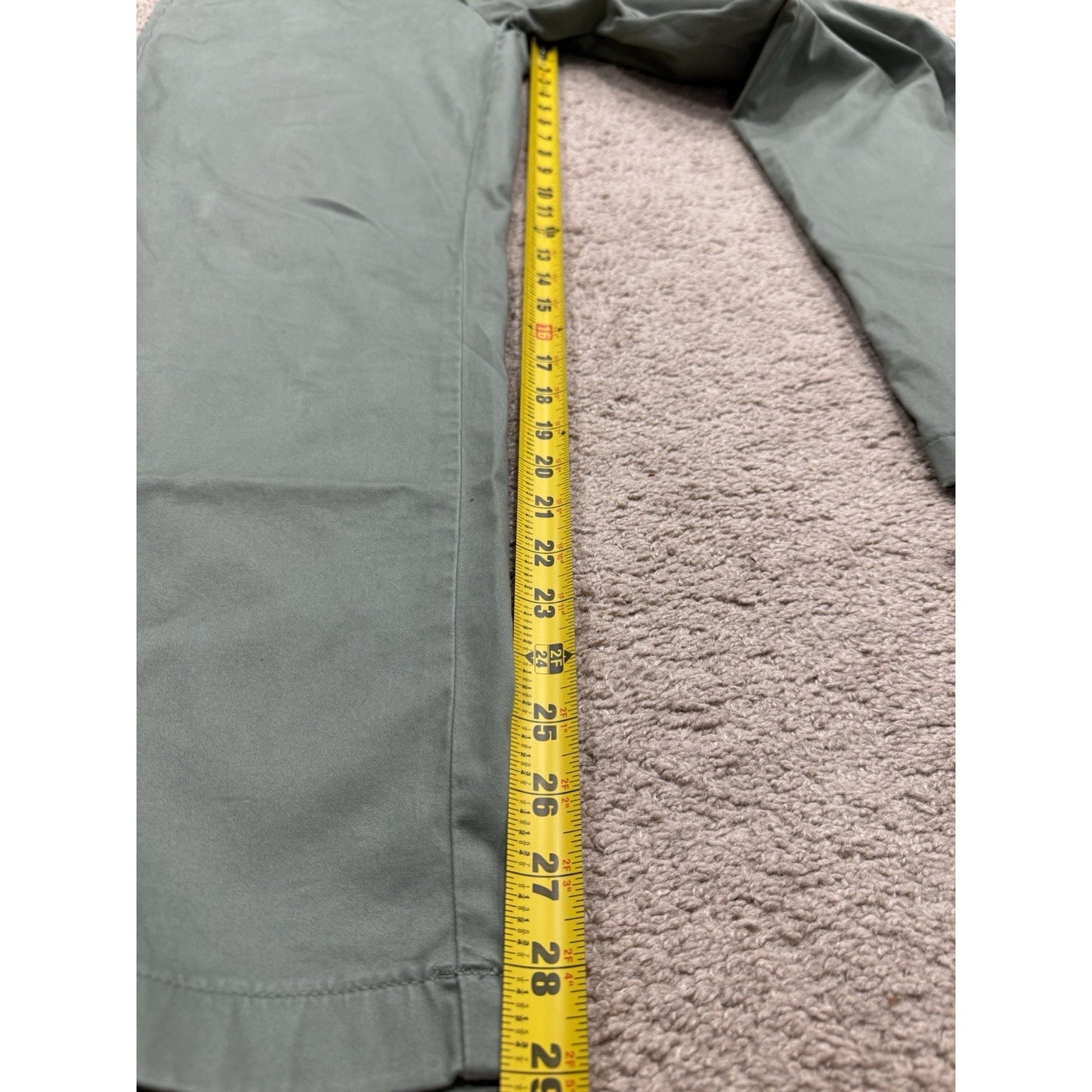 Dkny Men's Green Pants Slim Straight Fit Stretch Trouser Pants Size 36x30