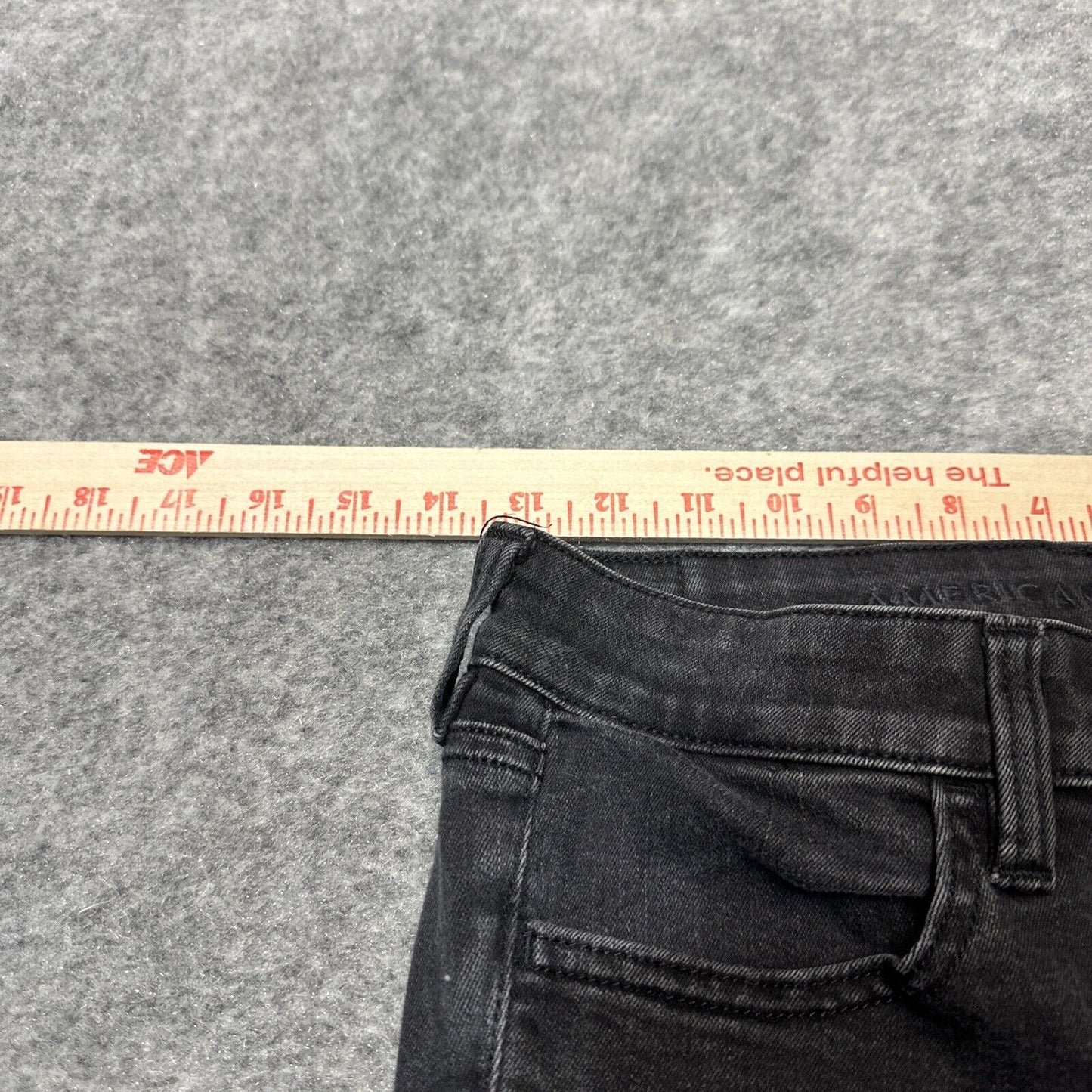 American Eagle Next Level Stretch Women's Distressed Jegging Size 4L Long Black