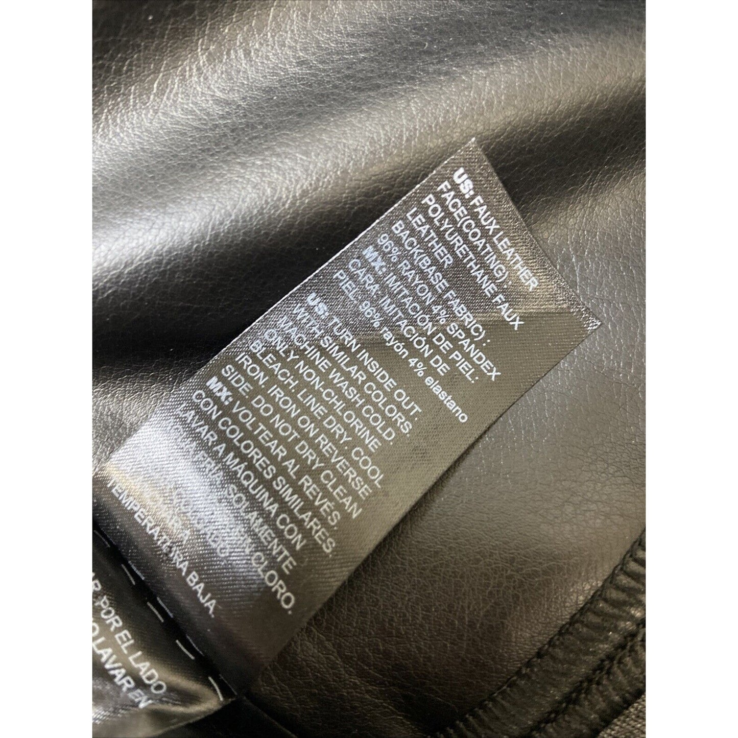 New WHBM White House Black Market Faux Leather Runaway Legging Women's 12S Black