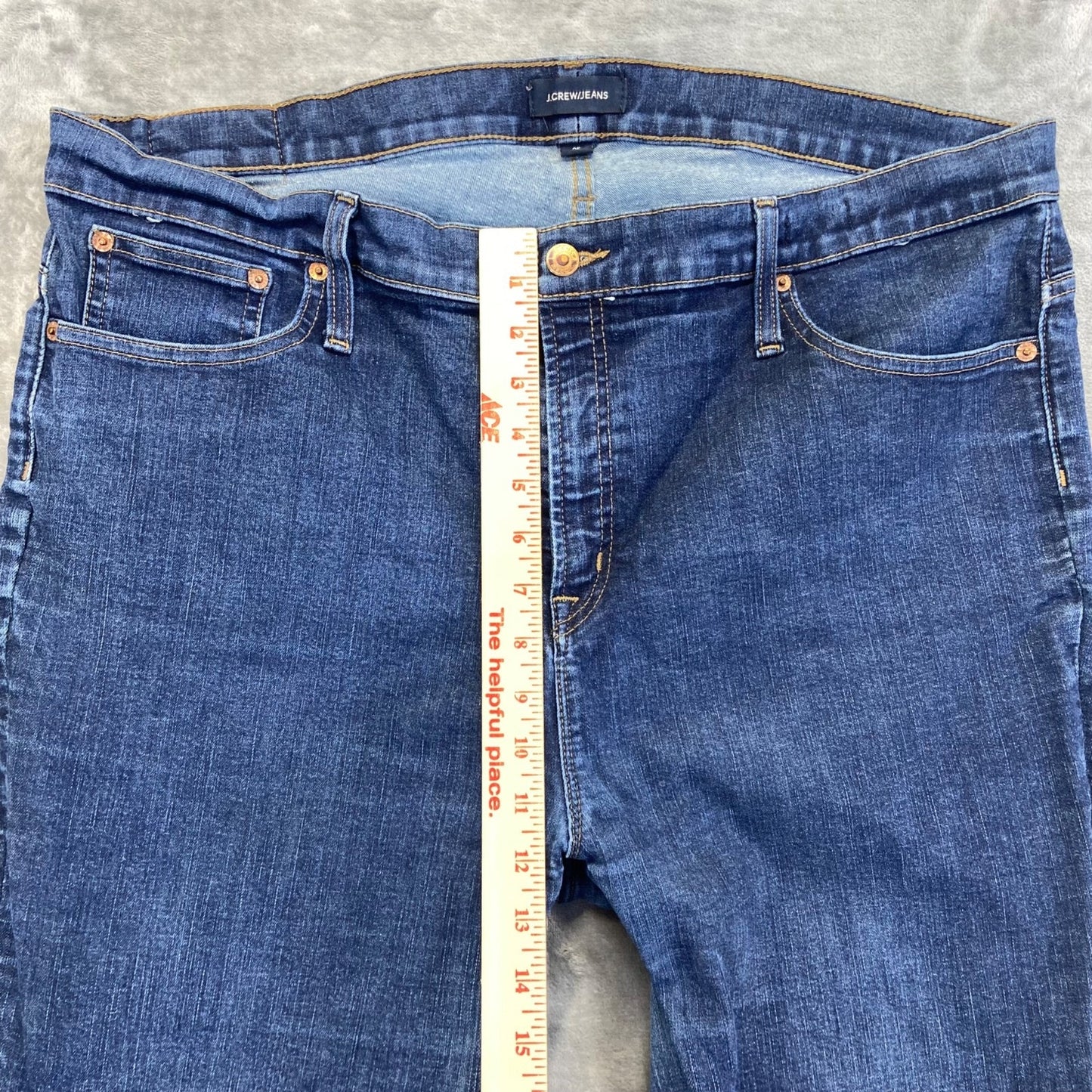 J.Crew Men's 10" High-Rise Toothpick Skinny Jeans Size 35 Blue