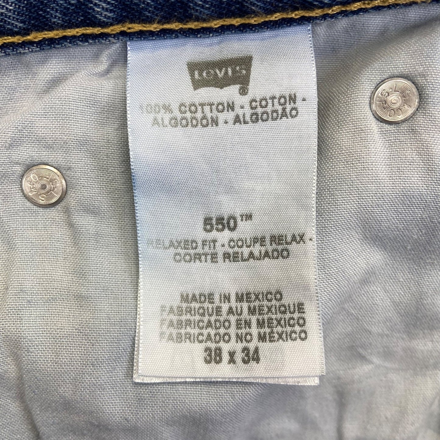 Levi's Men's 550 Relaxed Fit Straight Jeans 38x34 Blue