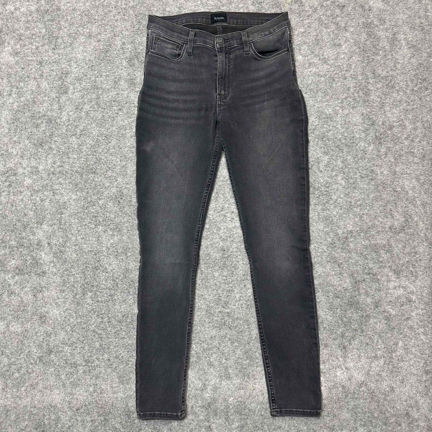 Hudson Natalie Midrise Super Skinny Women's Ankle Jeans Size 26 Black Dark Wash