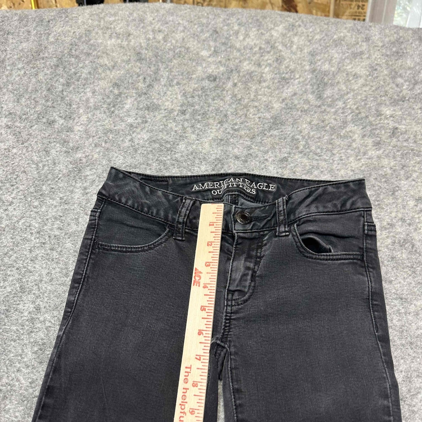 American Eagle Super Stretch Womens Skinny Jegging Jeans Size 0 Short Black