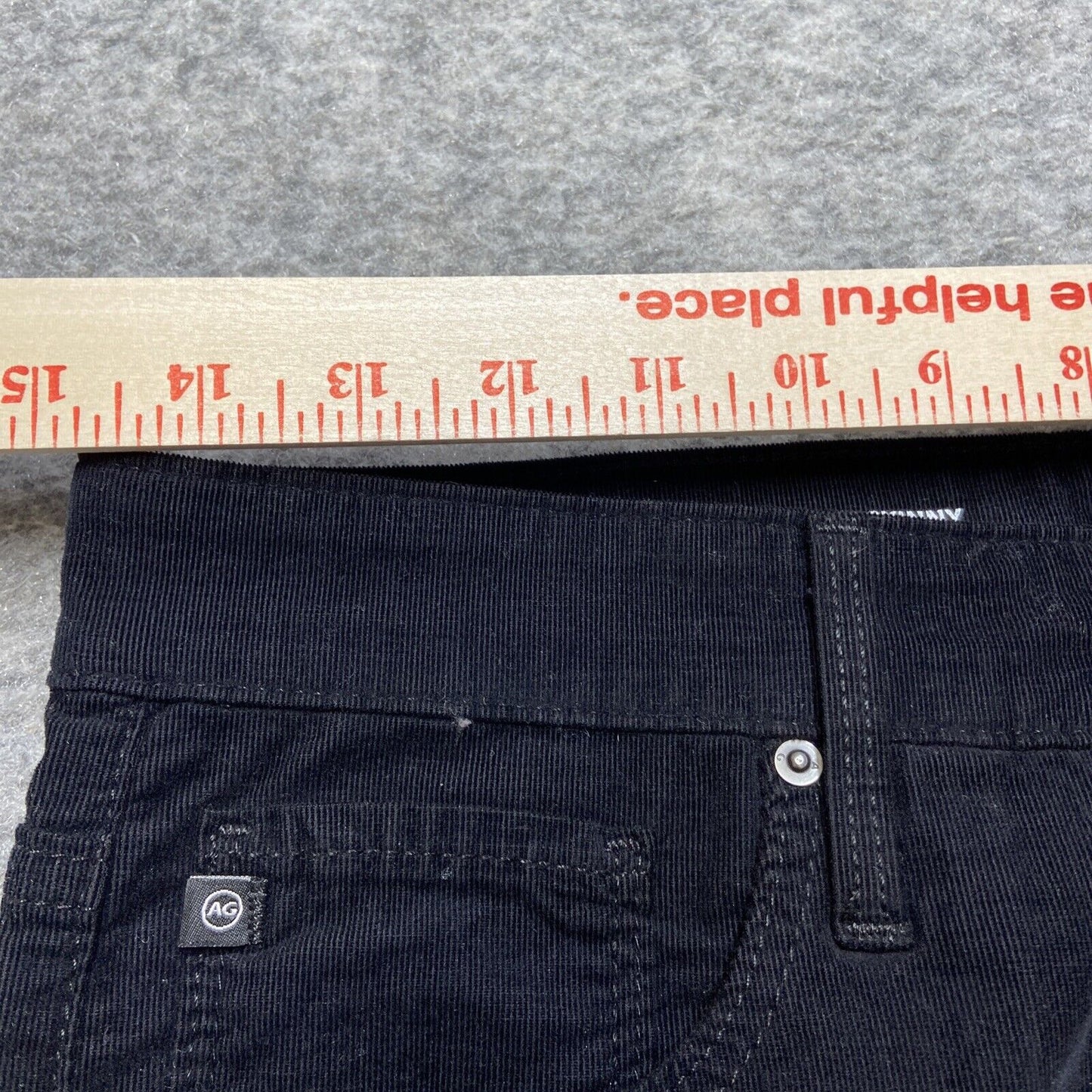 AG Adriano Goldschmied The Farah Skinny High Rise Corduroy Jeans Womens 29 Black