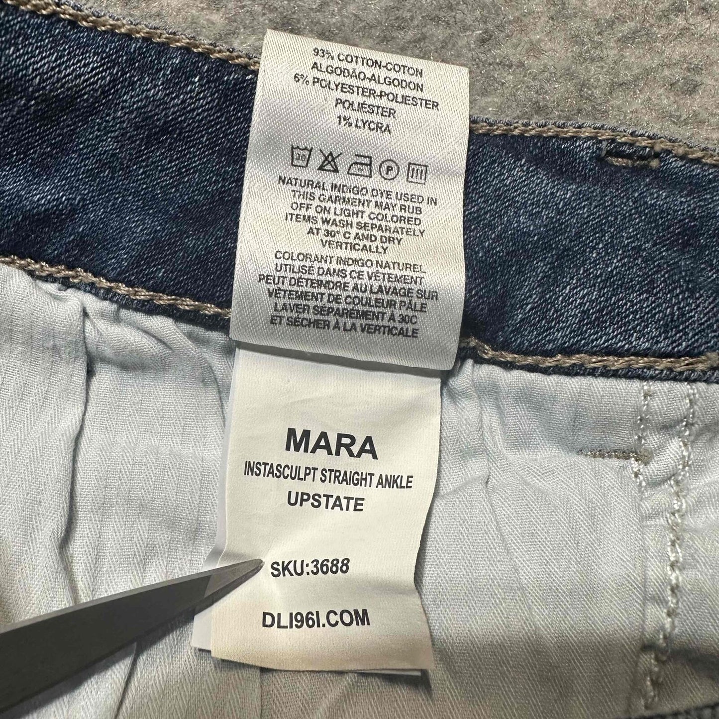 NEW DL1961 Mara Instasculpt Straight Ankle Jeans Women's Size 31 Blue Upstate