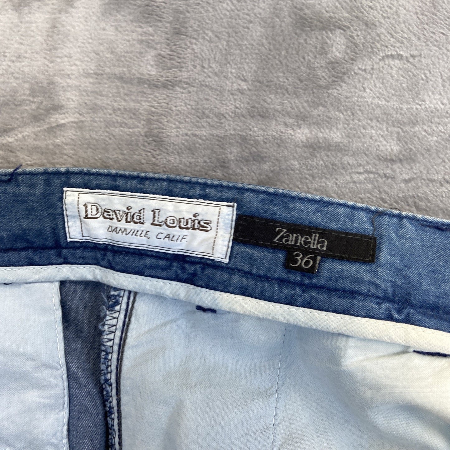 Vintage Zanella Pleated Straight Jeans Men's Size 36 Blue Denim