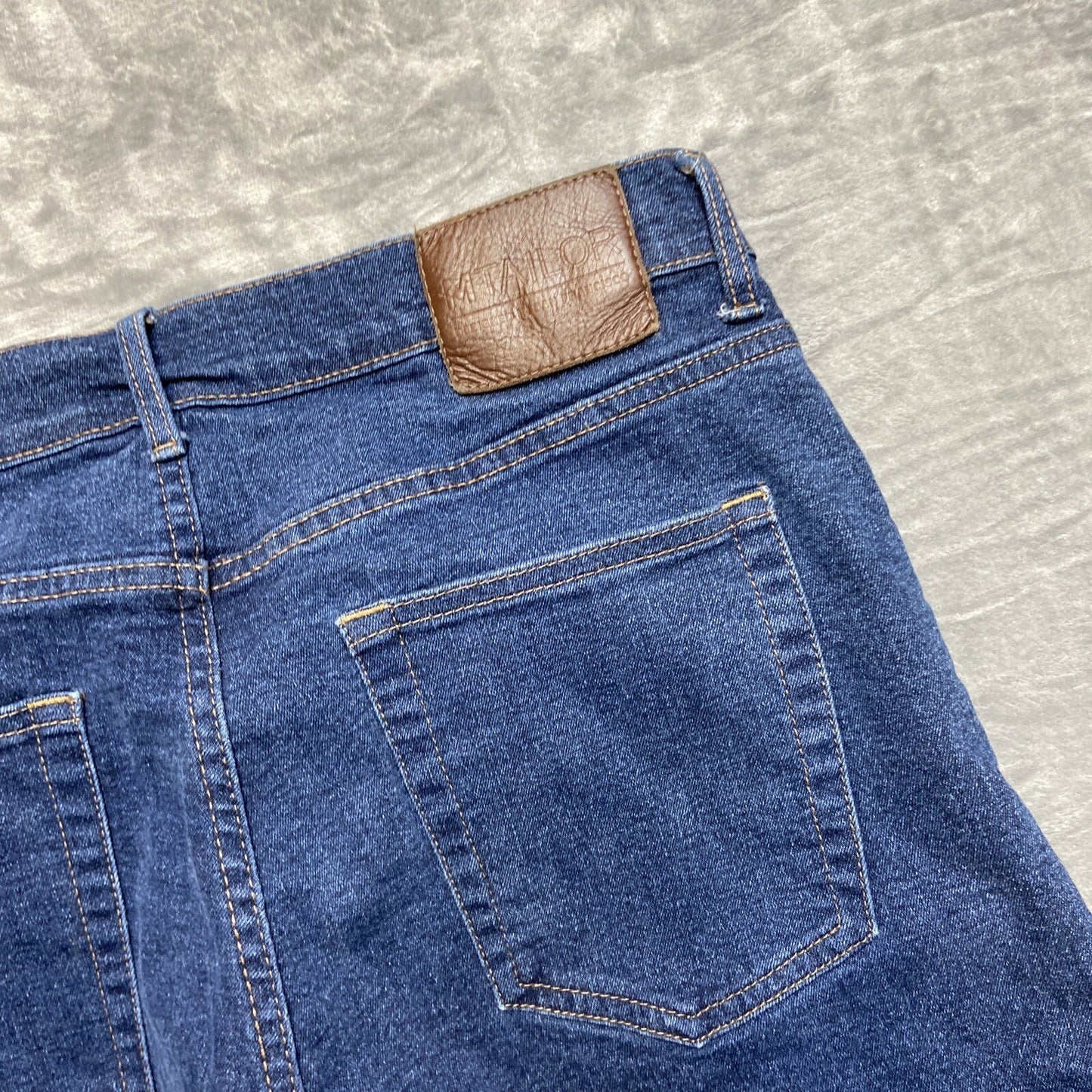 M Tailor Straight Jeans Men’s Size 30x30 Dark Blue Denim