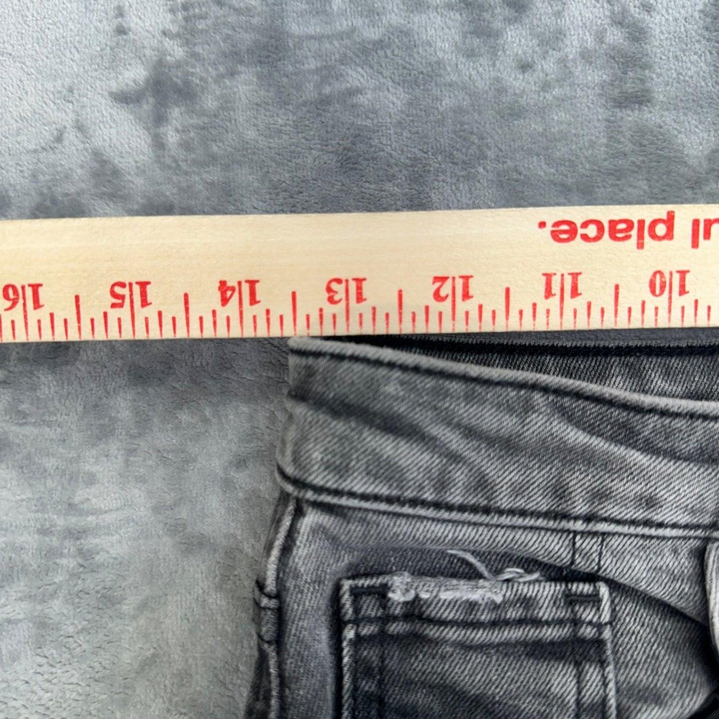 Free People Women's Cropped Straight Jeans Size 26 Gray Medium Wash Denim