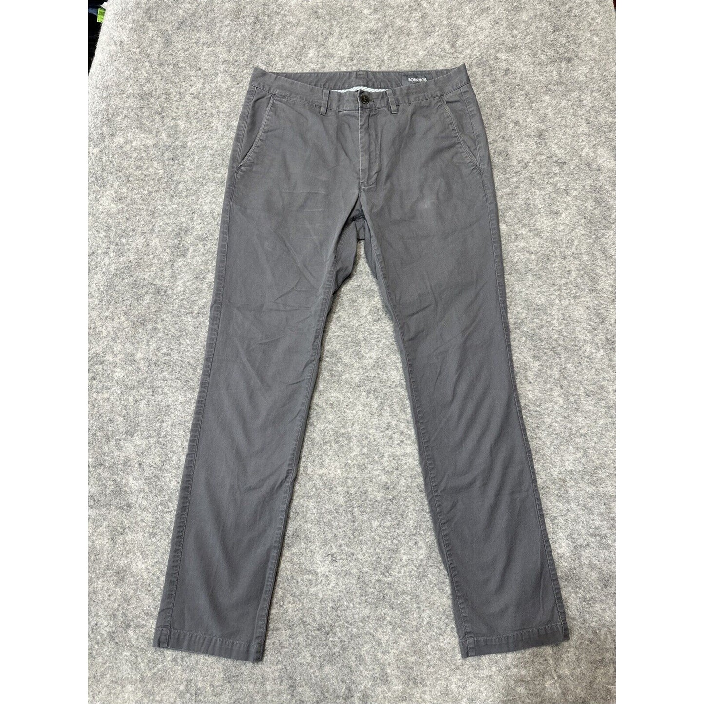 Bonobos Tailored Men's Size 31/32 Gray Light Wash Chino Pants