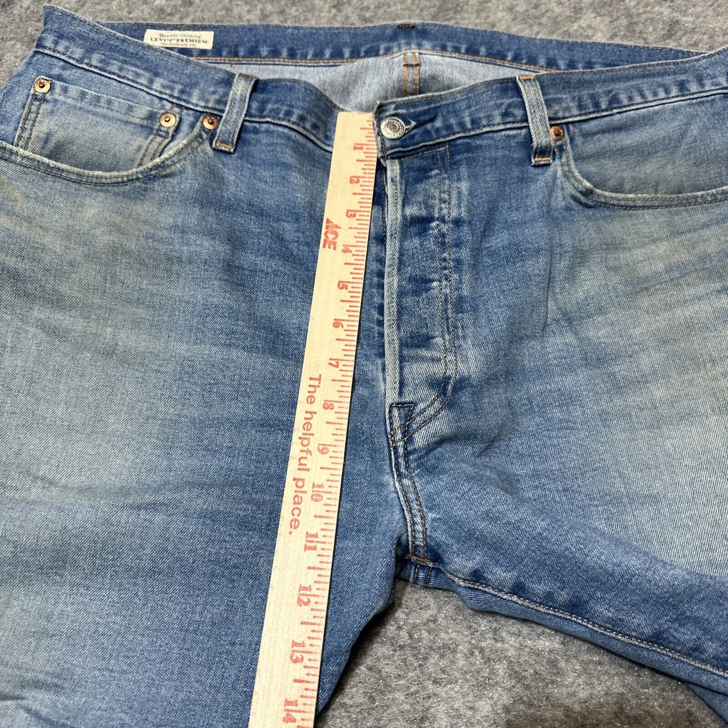 Levi's 501XX Original Fit Men's Straight Work Jeans Size 36x32 Blue Light Denim
