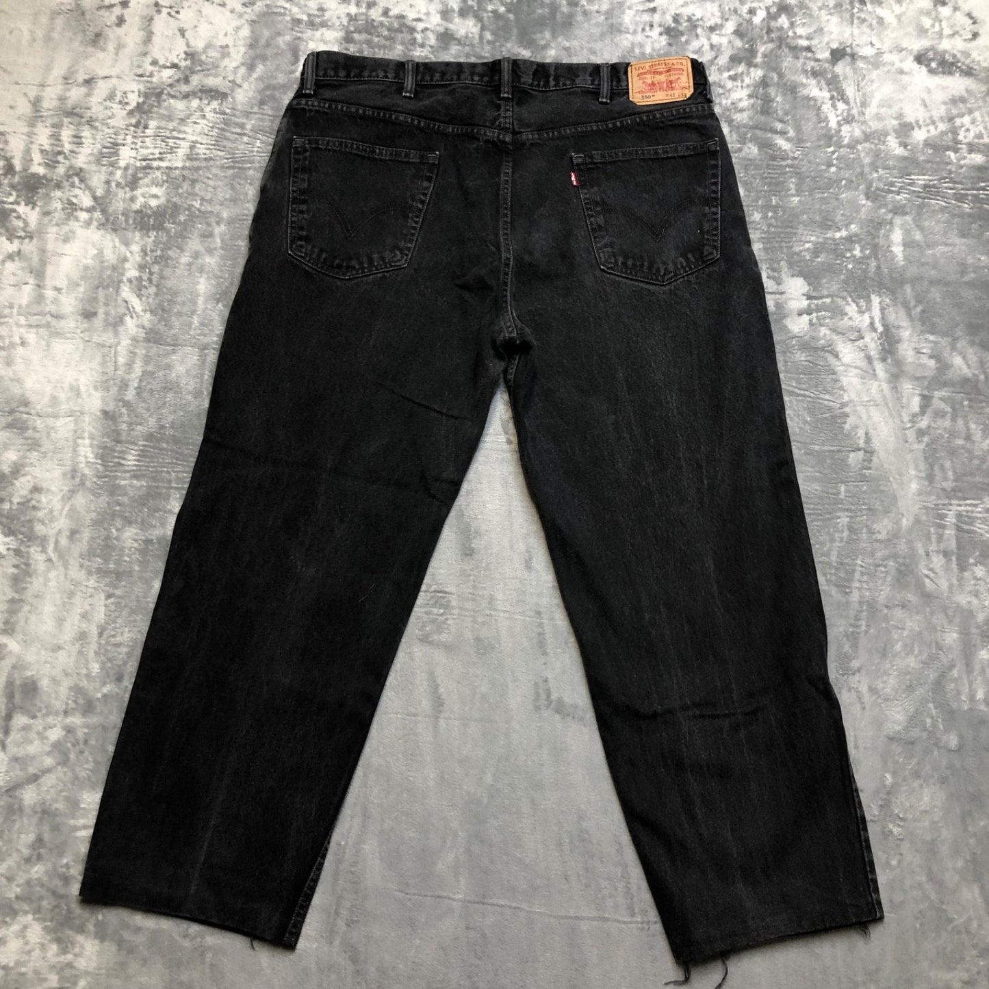 Lot of 2 Levi's 550 Work Jeans Men's Size 42x30 Black Blue Grade A/B Denim