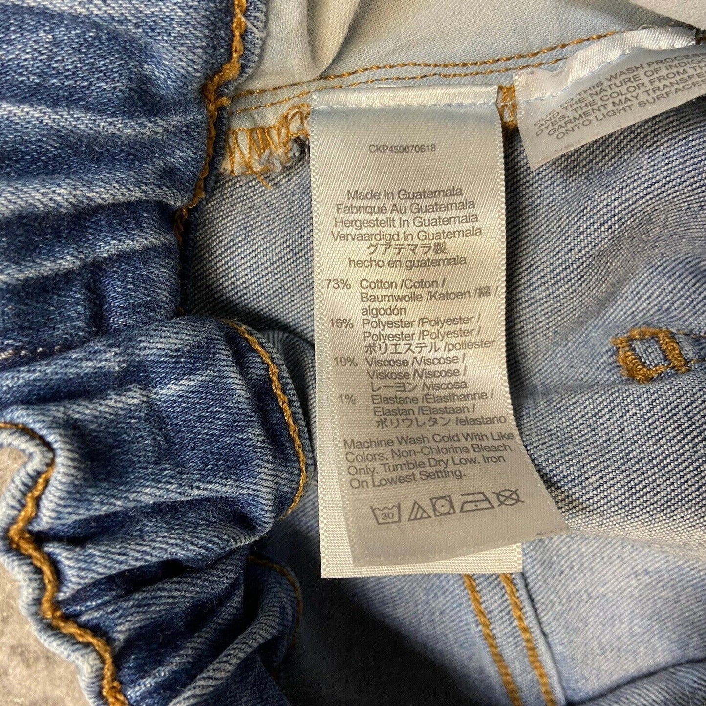 Madewell Elastic Waist Straight Leg Jeans Women's Size 29 Blue Denim