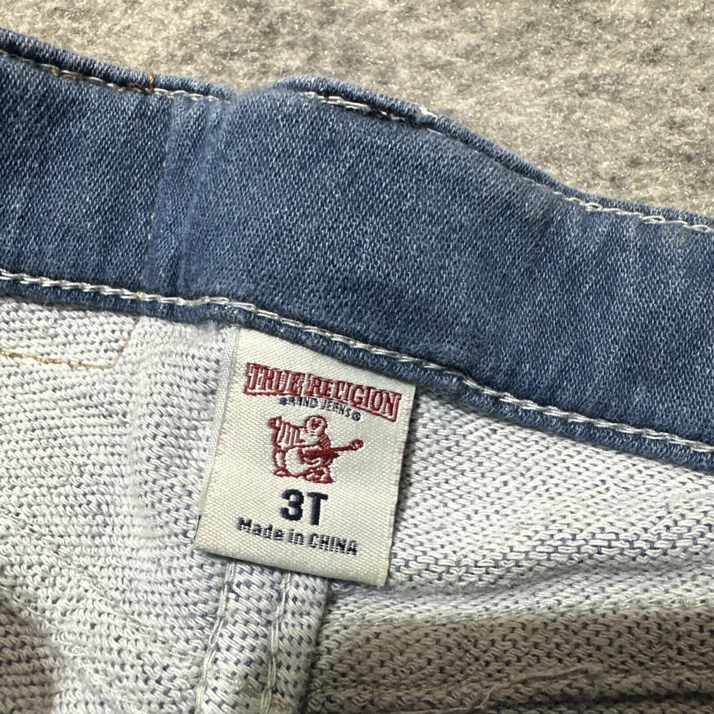 True Religion Straight Jeans Boys Toddler Size 3T Blue Medium Wash Denim