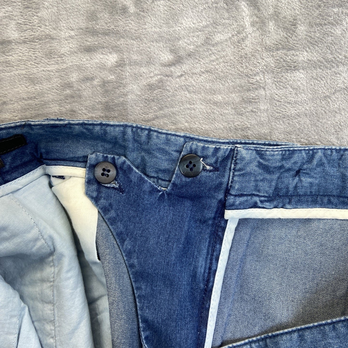 Vintage Zanella Pleated Straight Jeans Men's Size 36 Blue Denim