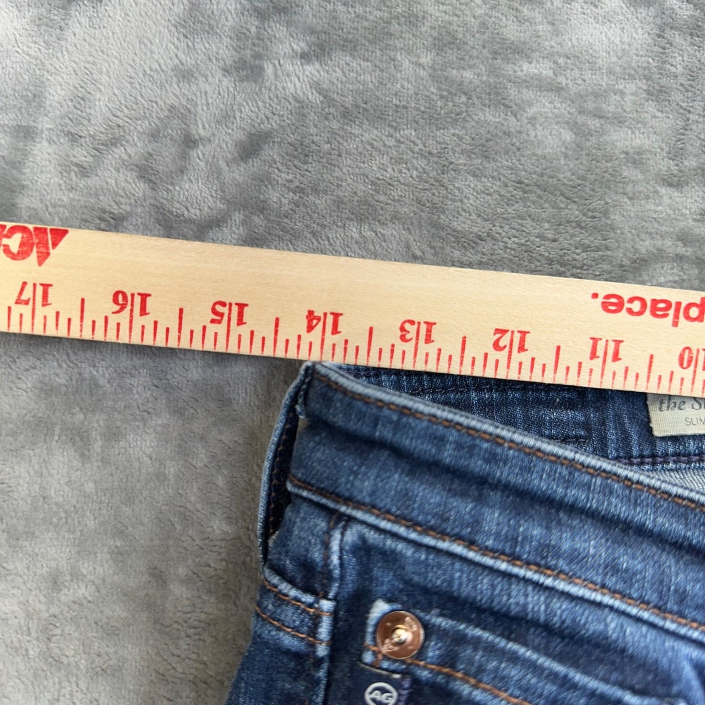 AG Adriano Goldschmied Women's Stevie Roll-Up Slim Straight Jeans Size 27R Blue