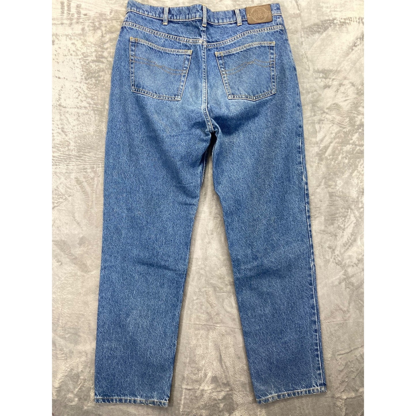 Vintage Savane Men's Straight Jeans 38x32 Blue Denim