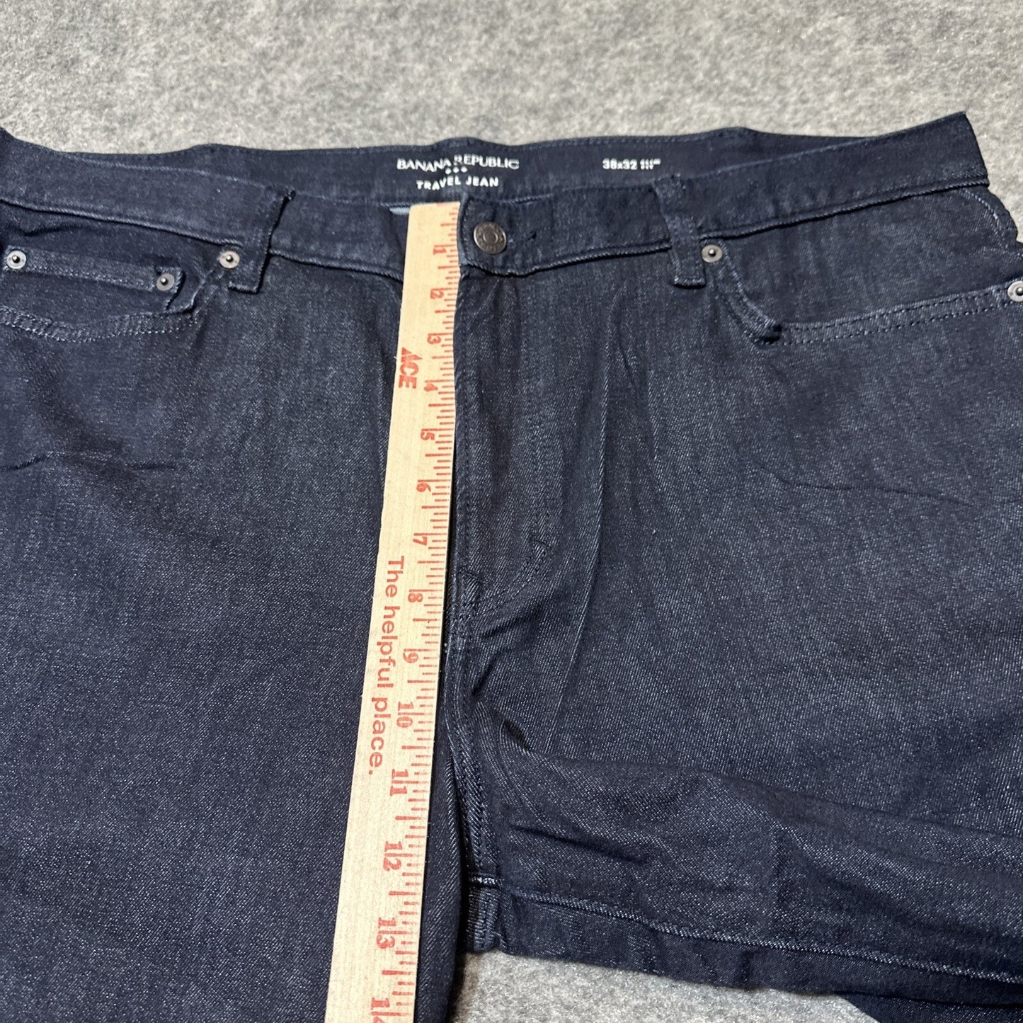 New Banana Republic Travel Jean Slim Fit Jeans Mens Size 38x32 Dark Blue Denim