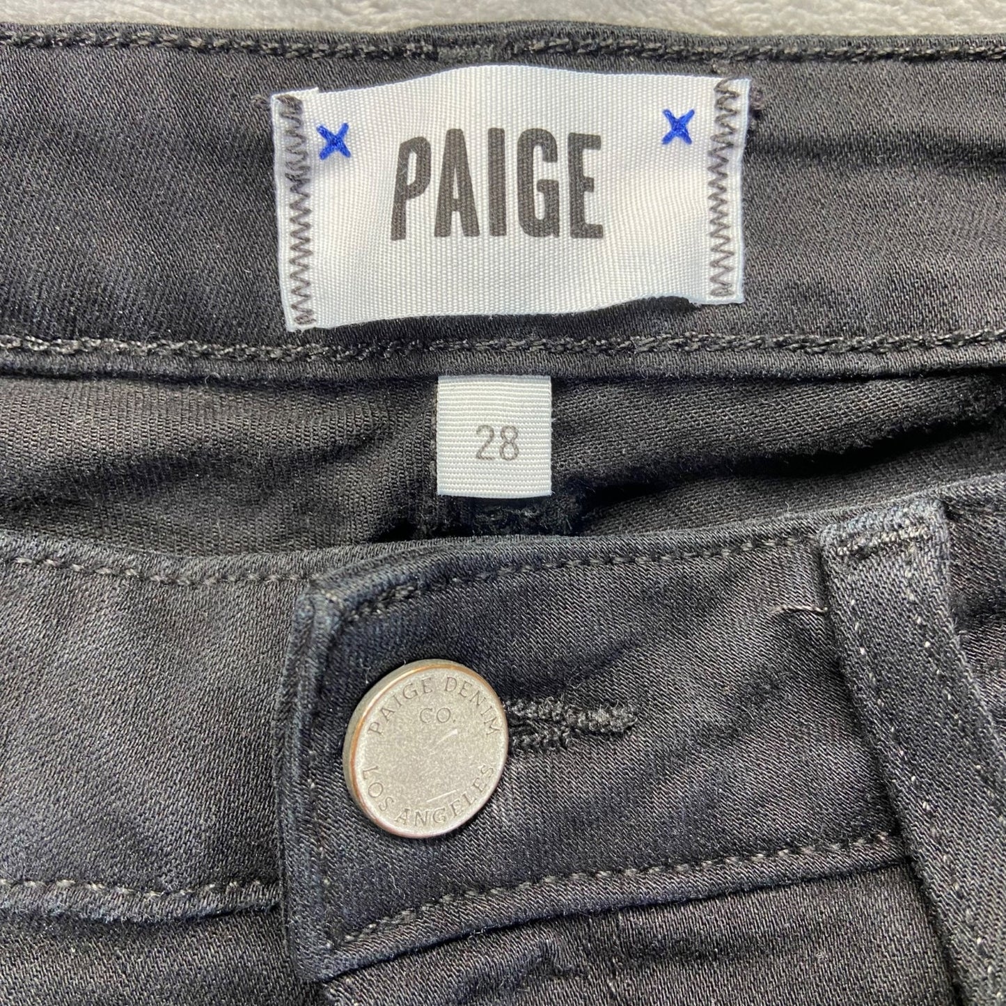 Paige Verdugo Ultra Skinny Women's Jeans Size 28 Black Rayon Blend