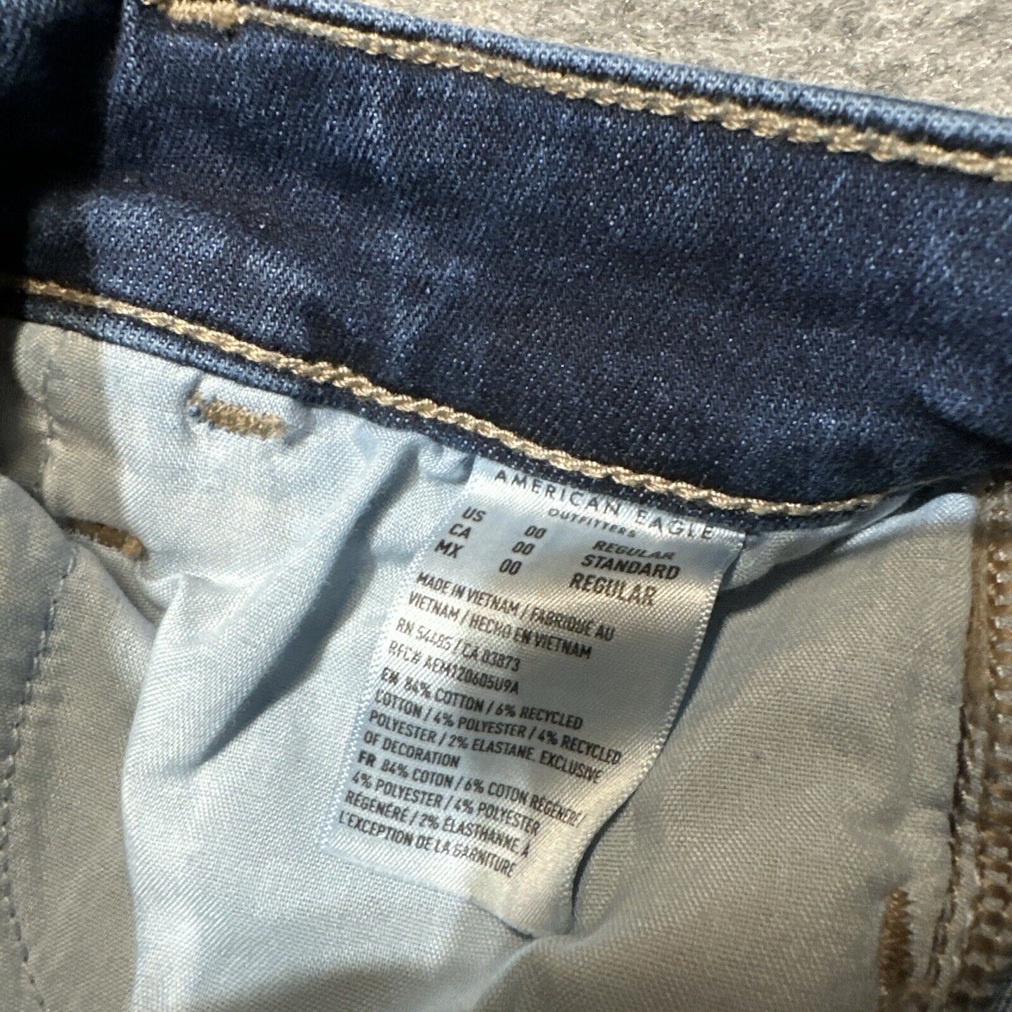 American Eagle Next Level Stretch Women's Hi Rise Jegging Size 00 Blue Dark