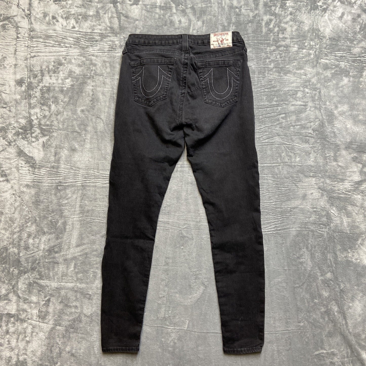 True Religion Skinny Jeans Women’s Size 31 Black Denim *Stretch Marks*