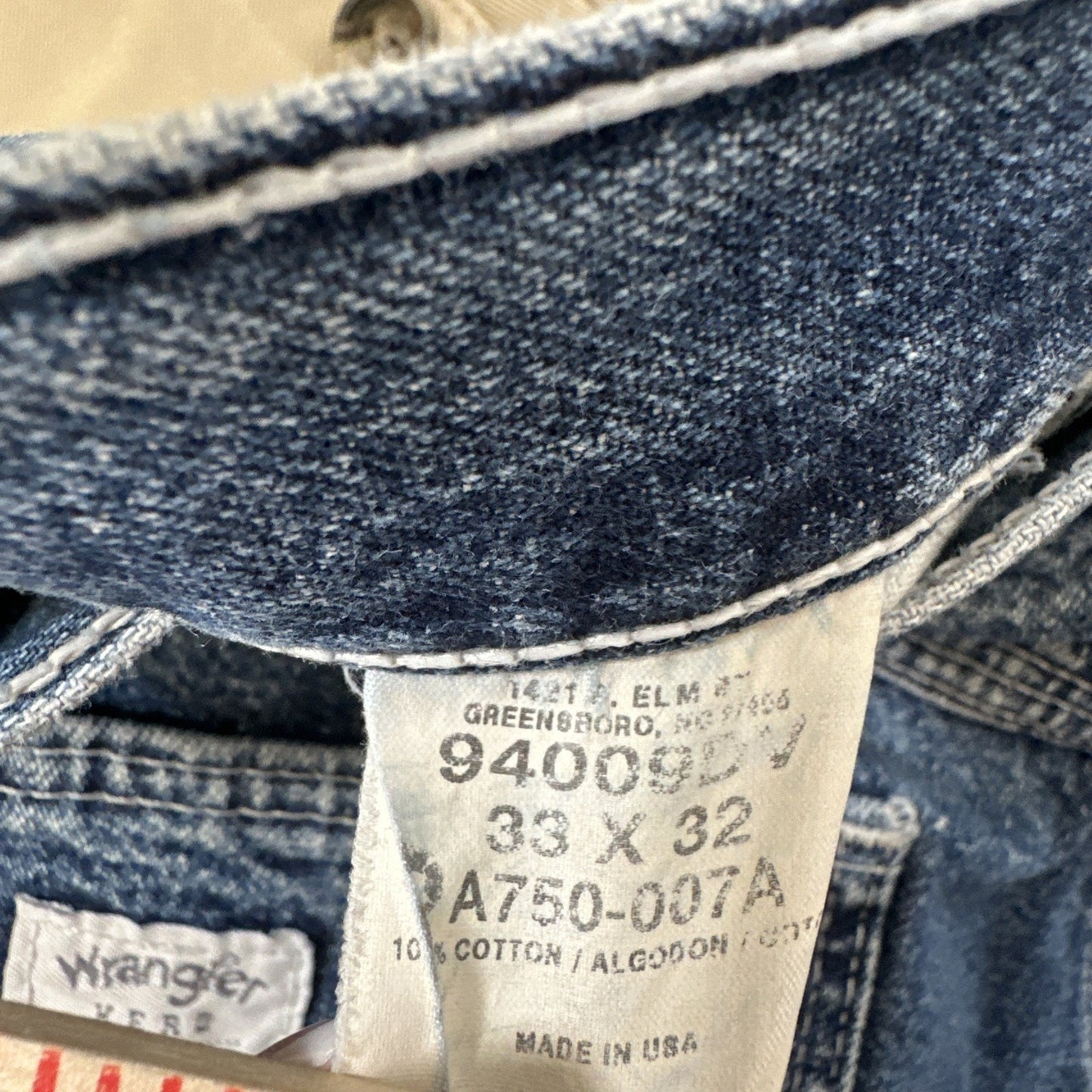 Vintage Wrangler Hero Stripe Sides Carpenter Jeans Mens 33x32 Blue