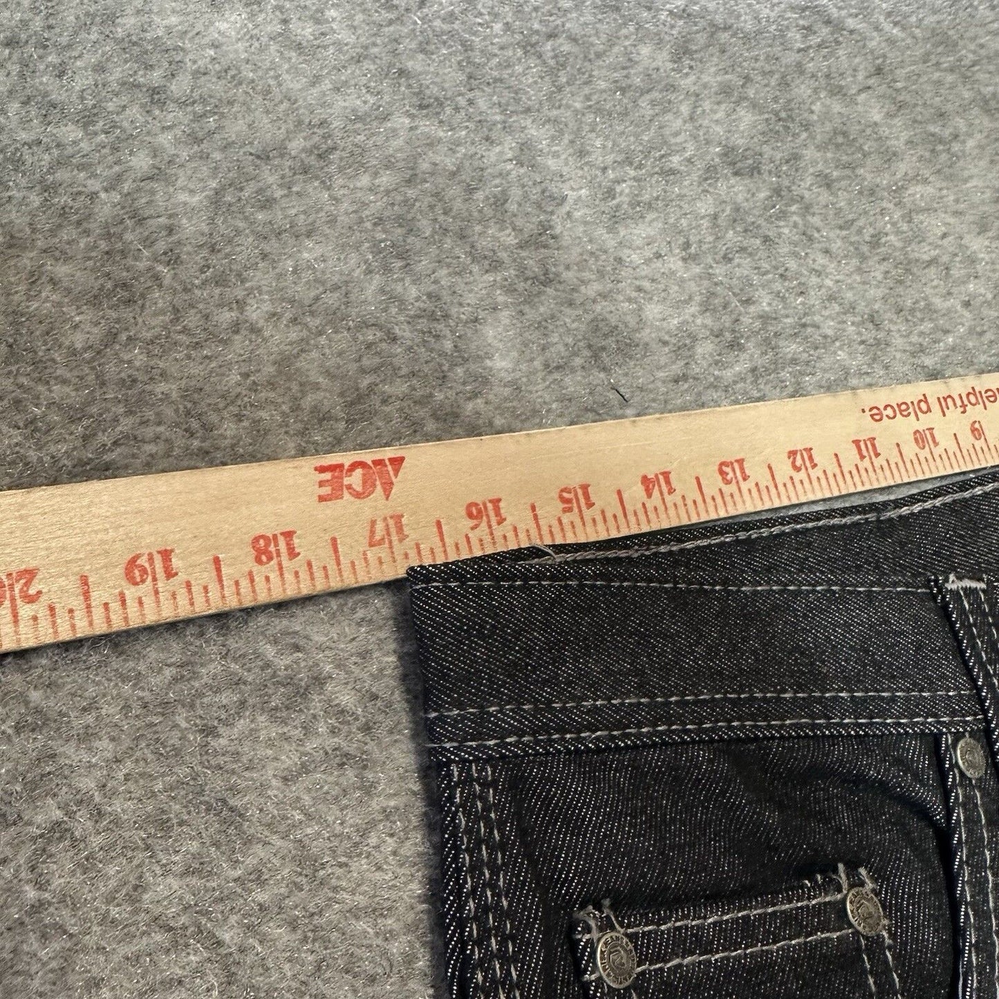 Vintage New RISK Relaxed Straight Jeans Men's Size 34 Black Denim 100% Cotton
