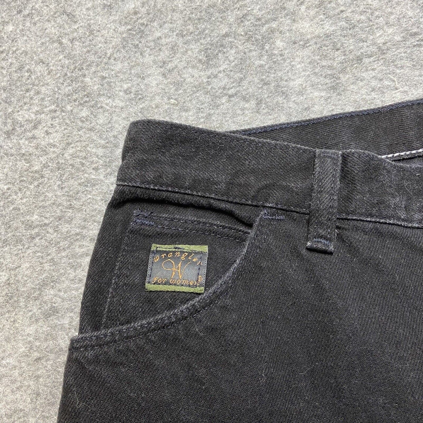 Vintage Wrangler Straight Jeans Women's Size 12 x 30 Black Denim