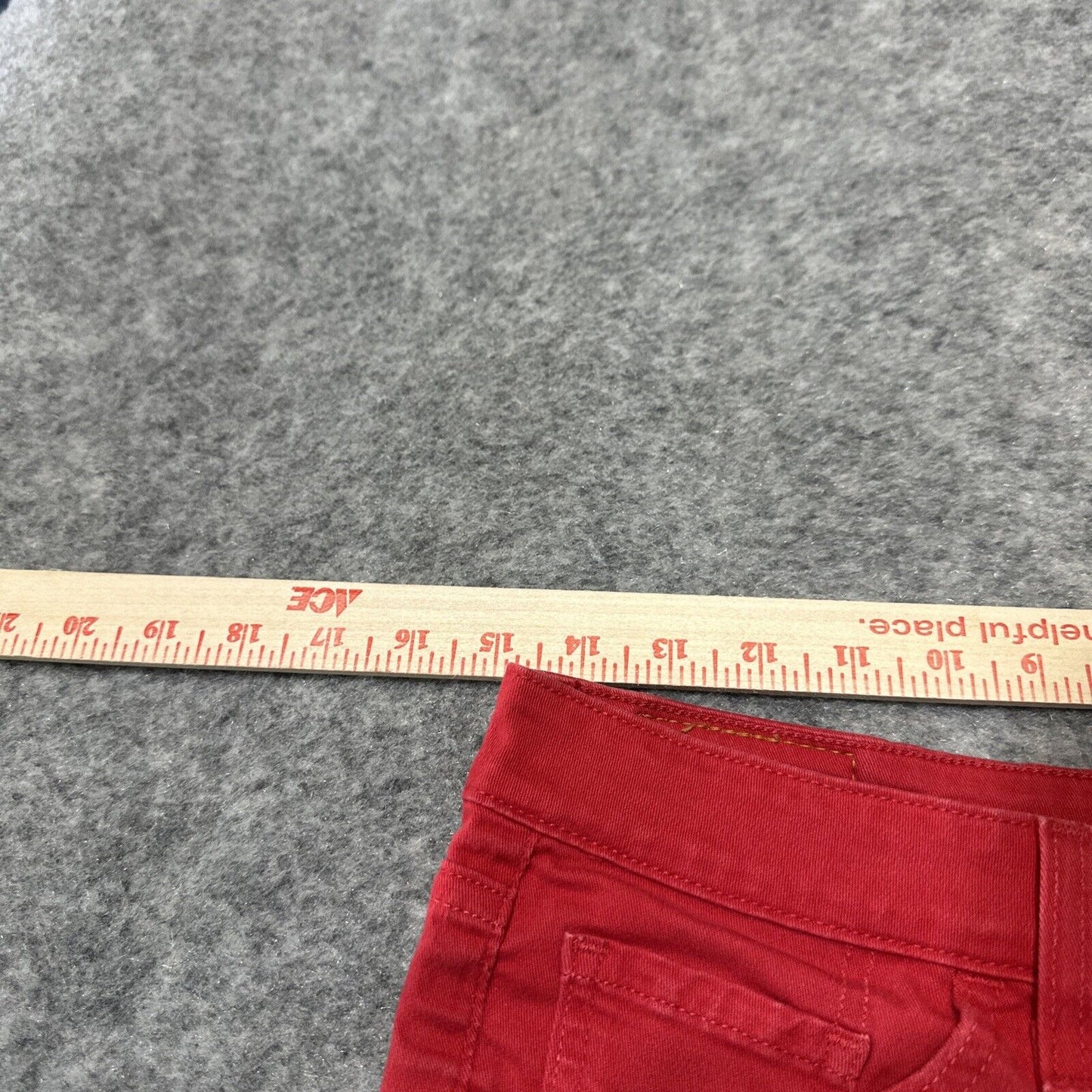 Levi's Superlow Stretch Women's Cut-Off Jean Shorts Size 7JR Red Shorts