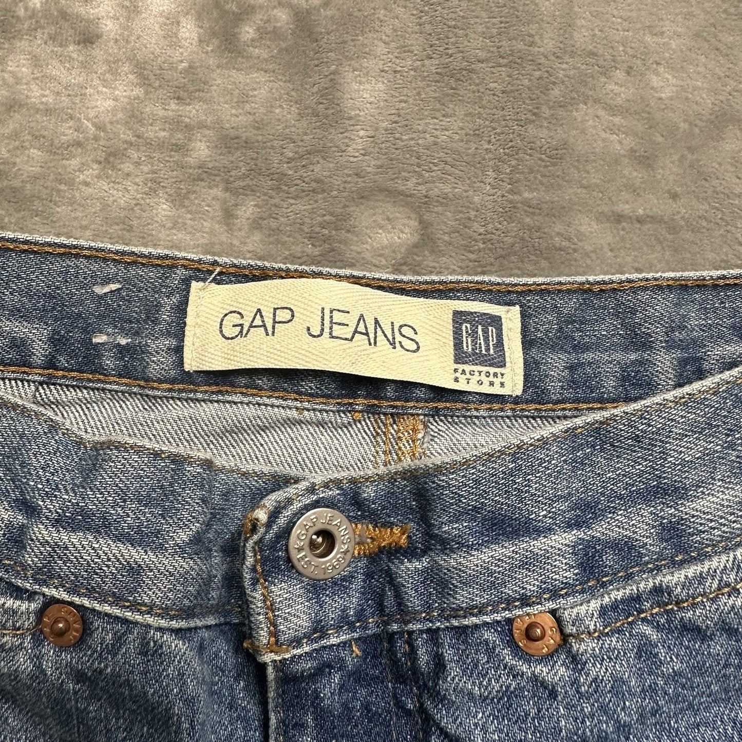 Gap Rivet Denim Skirt Women's Size 28x23 Blue Denim