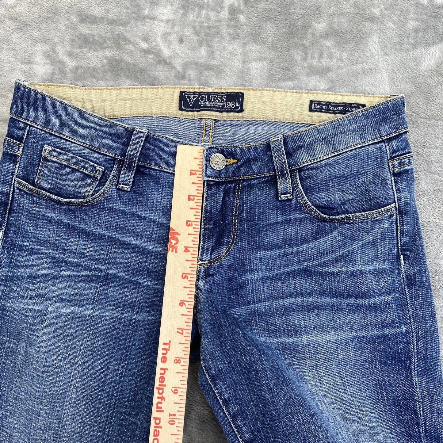 Guess Rachel Relaxed Skinny Jeans Women's Size 27 Blue Denim