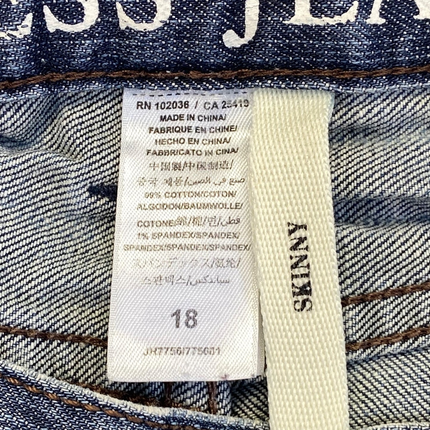 Guess Women's Skinny Jeans Size 18 Blue Dark Wash