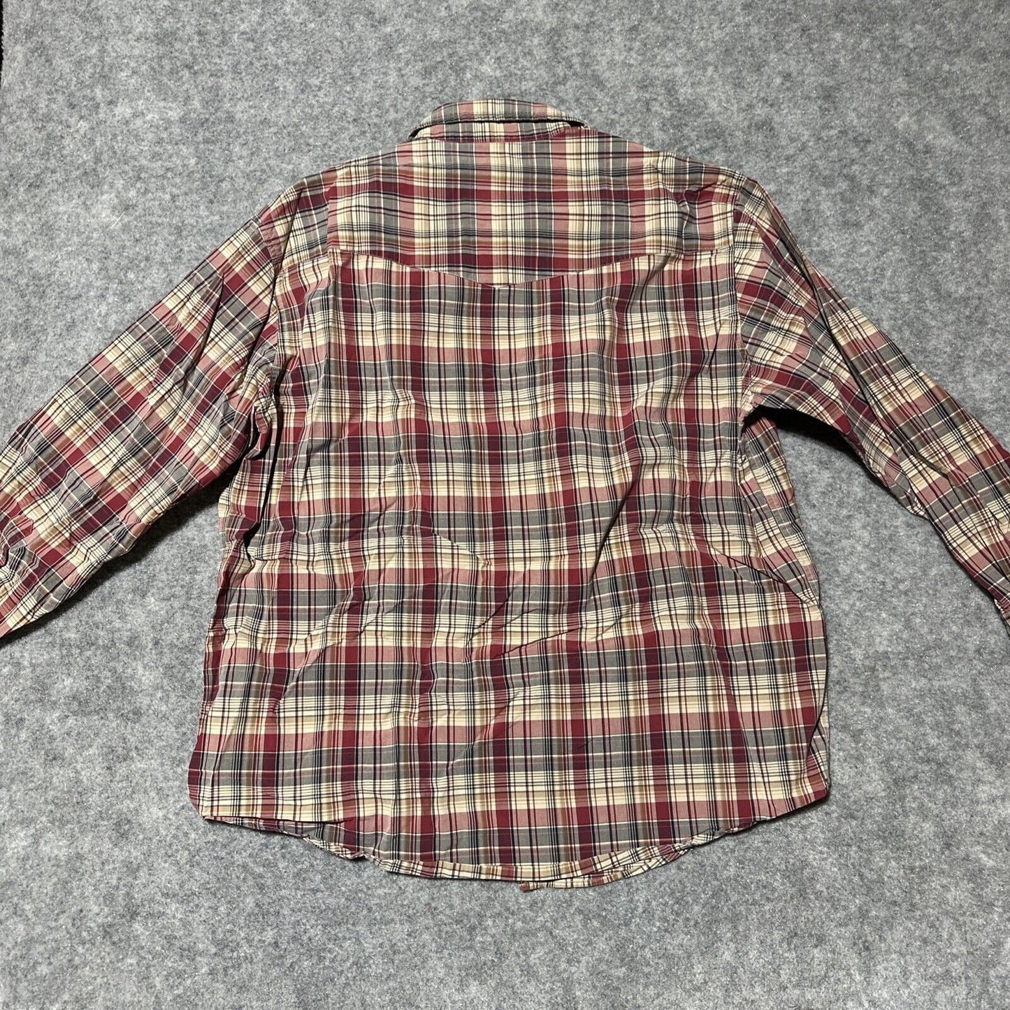 Carhartt Relaxed Fit Men's Plaid Snap Button Up Long Sleeve Shirt Size L