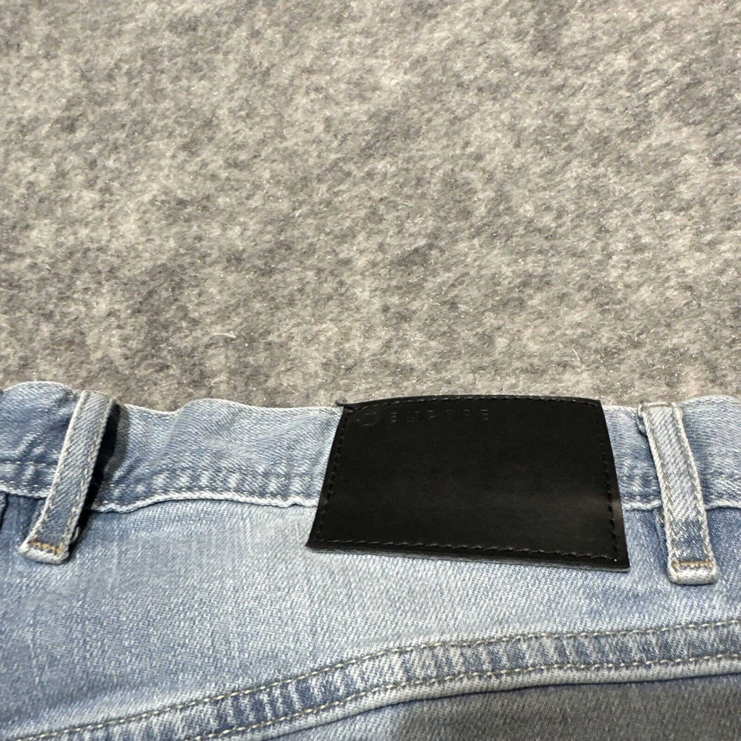 Empyre Verge Men's Distressed Skinny Jeans Size 32 Blue Light Wash Denim