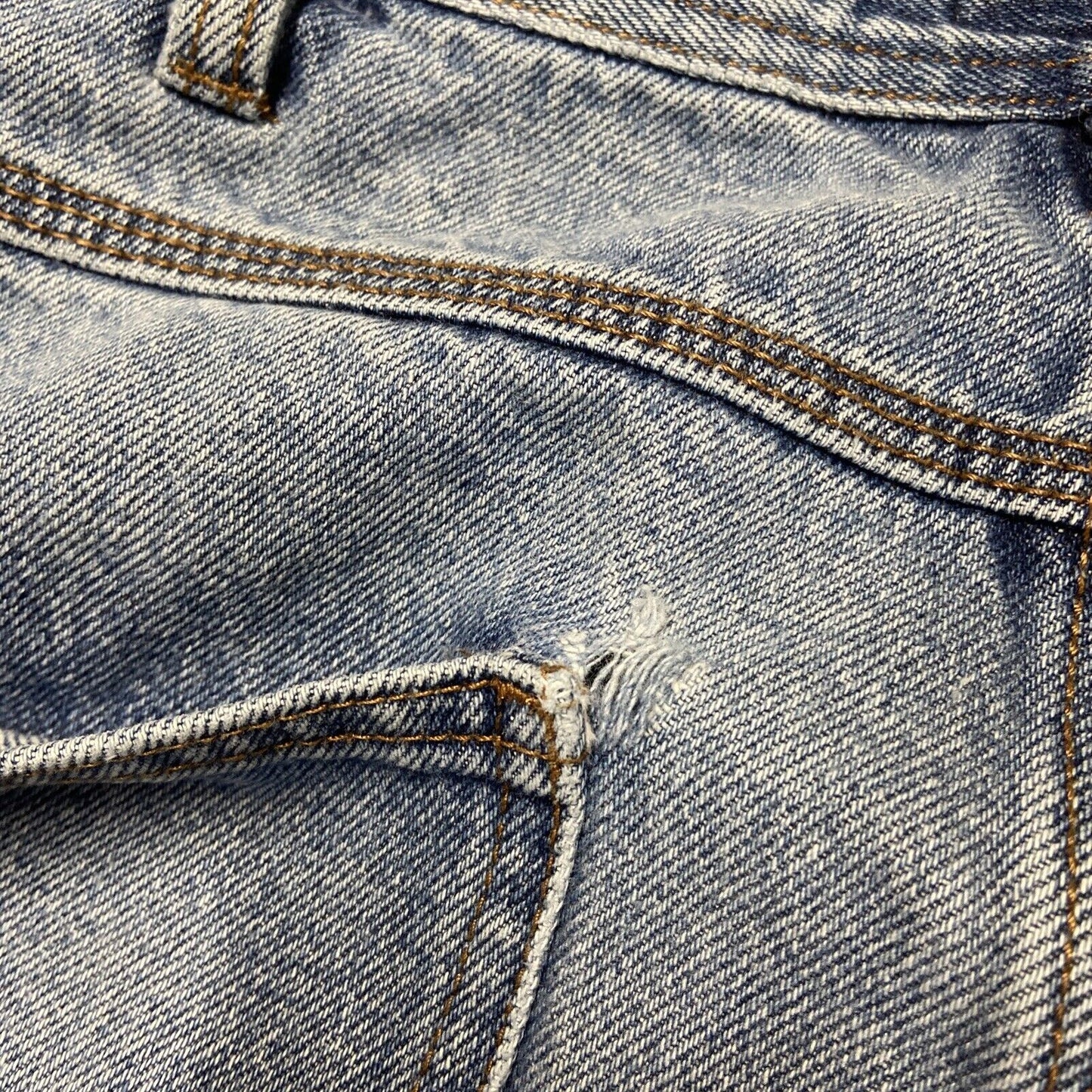 FIVEBROTHER Carpenter Straight Leg Jeans Men's 38x30 Blue Denim *Ripped Pocket*