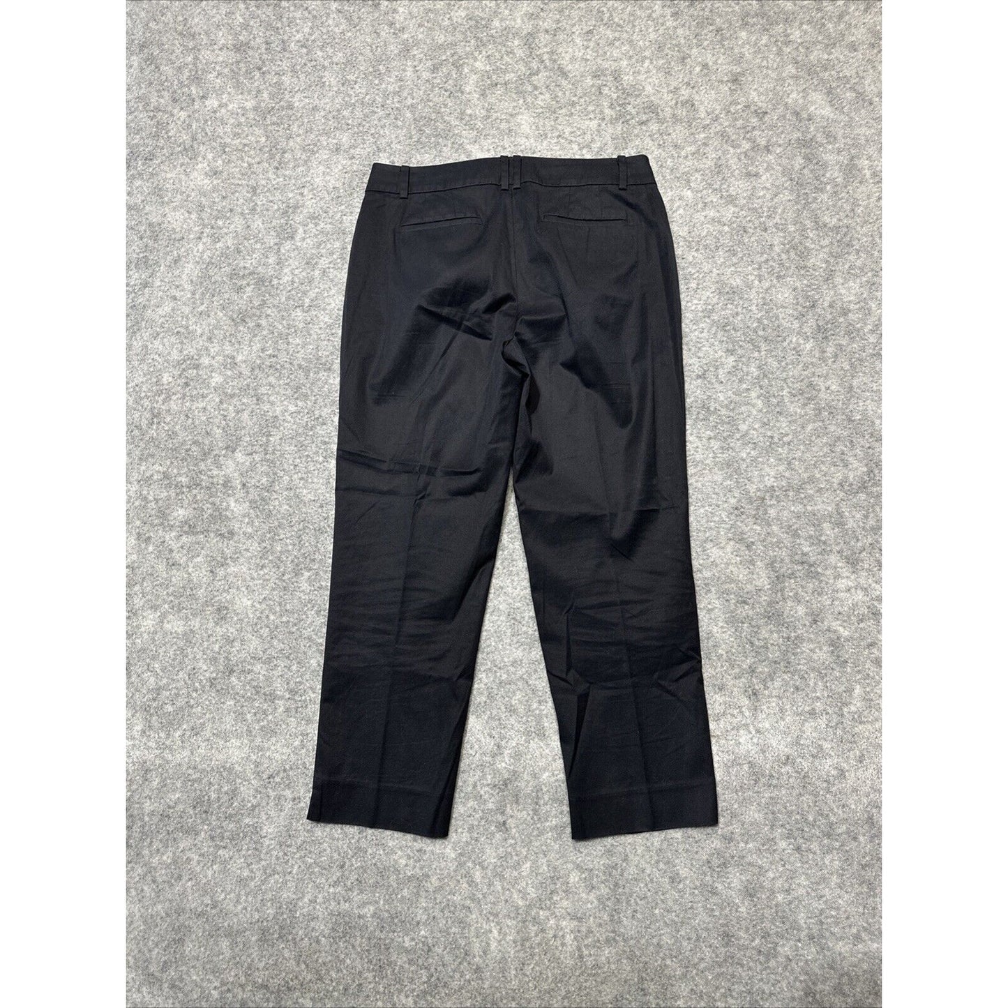 Talbots The Perfect Crop Women's Dress Pants Size 6 Black Dark Wash Denim