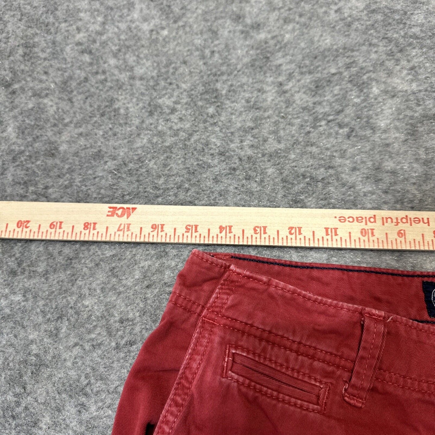 American Eagle Longer Length Men's Chino Shorts Size 30 Red Chinos