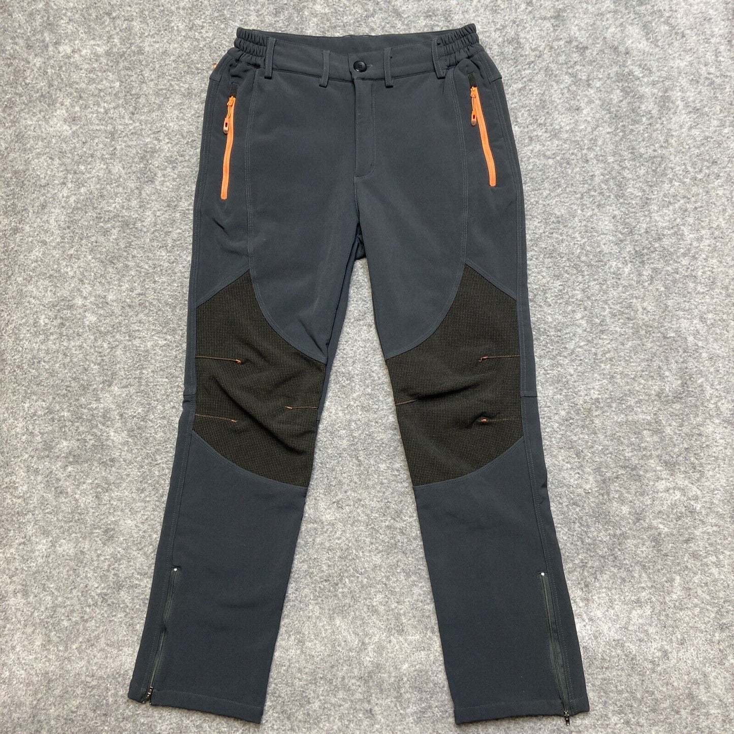 Gash Hao Softshell Waterproof Ski Snowboard Pants Men's 30x30 Fleece Lined Gray